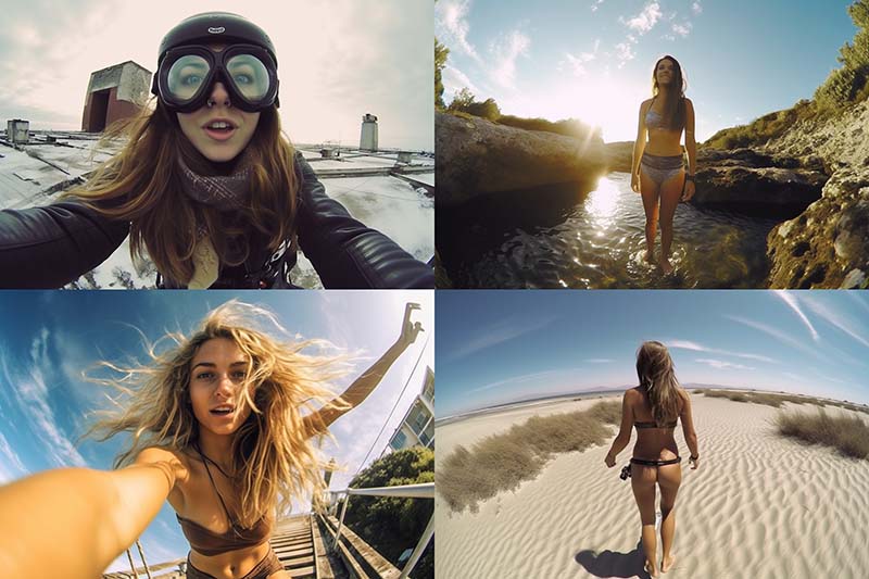 A girl GoPro